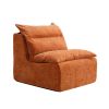 Accent Armless Chair Lazy Floor Seating, Fireside Chair Sofa Lounger Leisure Accent Single Couch with Backrest for Living Room, Bedroom, Office