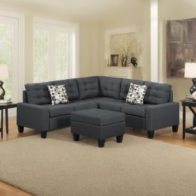 6-Piece Upholstered Sectional,Grey