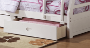 Jason White Finish Twin/Full Bunk Bed W/Storage