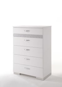 Naima II White High Gloss Finish Chest