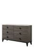 Avantika Faux Marble Top & Rustic Gray Oak Finish Dresser