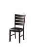 Urbana Black Synthetic Leather & Espresso Finish Side Chair (Set of 2)