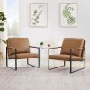Lounge, living room, office or the reception area Leathaire accent arm chair with Extra thick padded backrest and seat cushion sofa chairs