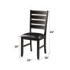 Urbana Black Synthetic Leather & Espresso Finish Side Chair (Set of 2)
