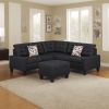 6-Piece Upholstered Sectional,Black