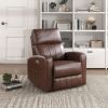 Power Lift Chair Brown Breathable Faux Leather Upholstery Transitional Living Room Furniture 1pc Power Reclining Motion
