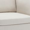 Modern Oversized Armchair with Ottoman, Single Sofa with Lumbar Support, Accent Chair, Reading Chair for Bedroom, Living Room, Cream