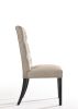 Morland Tan Linen & Vintage Black Finish Side Chair (Set of 2)