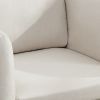 Modern Oversized Armchair with Ottoman, Single Sofa with Lumbar Support, Accent Chair, Reading Chair for Bedroom, Living Room, Cream