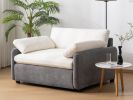 [Video]50*43" Oversized Chenille Single Sofa Chair,Wide and Deep Seat Accent Chair,Modern Upholstered Comfy Armchair