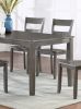 1pc Contemporary Dining Table Rectangular Wood Base Gray Finish Wooden Dining Room Furniture