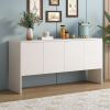 Minimalist Style 60"L Large Storage Space Sideboard with 4 Doors and Rebound Device for Living Room and Entryway