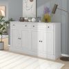 Kitchen Sideboard Storage Buffet Cabinet with 2 Drawers & 4 Doors Adjustable Shelves for Dining Room,Living Room