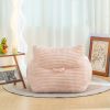 Bean Bag Chair for Adults with Armrests - Oversized Comfy Beige Beanbag Lounge Lazy Floor Sofa Chair for Living Room, Bedroom & Dorm