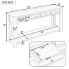 Console Table/Sofa Table with Storage Drawers and Bottom Shelf for Entryway Hallway