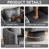 360° Swivel Accent Chair, Modern Velvet Fabric Living Room Armchair with Fluffy Cushions, Comfy Wide Upholstered, Barrel Accent Chairs for Living Room